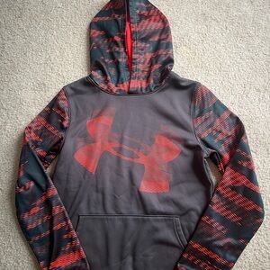 Under Armour Gray and Orange Hoodie